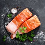 Lijngevangen wilde zalm