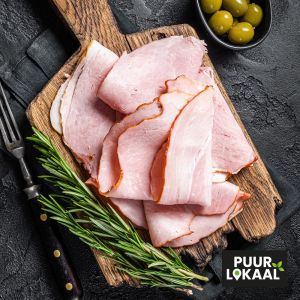 Beenham gesneden in plakjes