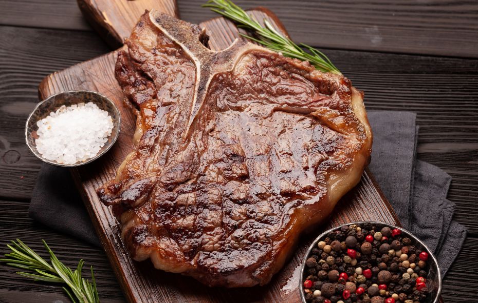 Klassieke versie van de gegrilde Porterhouse steak