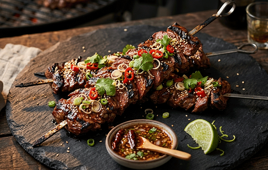 Spicy Thai Bavette Spiesjes: Een Vurige Sensatie uit de Aziatische Keuken