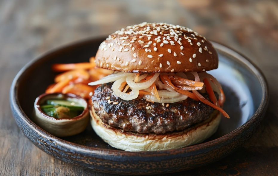 Wagyu burger op japanse wijze