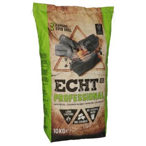 Zak ECHT® Professional Houtskool 10 kg — FSC 100% eik en beuk voor kamado